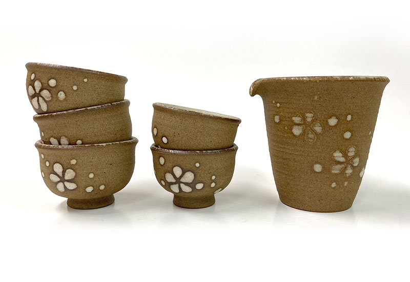 清窯 湯潤清 黑陶桐花茶具組